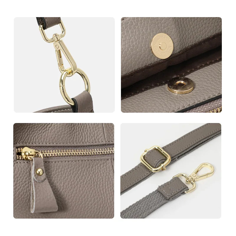 Große Leder-Tragetasche – Schultertasche aus weichem Rindsleder 7