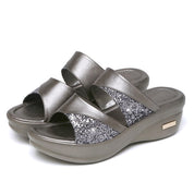 Emma | Offene Zehen Pantoffeln – Bequeme Damen Hausschuhe