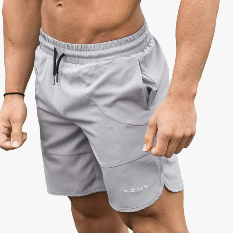  Männer -sportliche Shorts - atmungsaktive leichte Stoff - elastischer Bund mit Kordelkordel - Mitte der Obersten Länge-2
