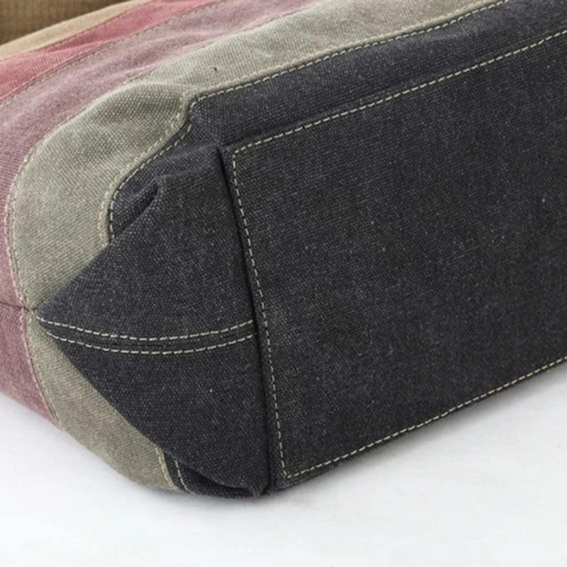 Finn | Canvas Streifen Crossbody Messenger Handtasche