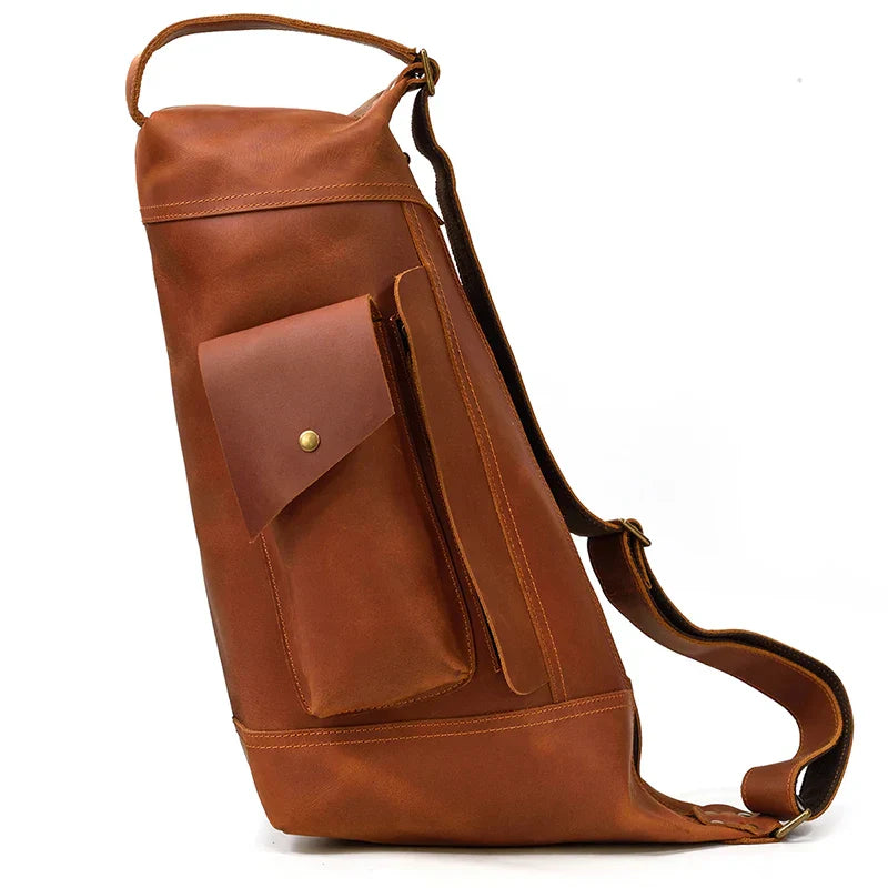 Zion | Retro Crazy Horse Leder Crossbody Sling Reisetasche