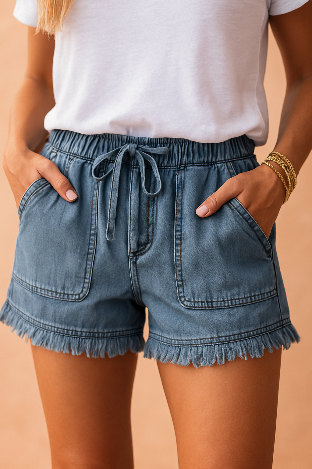 Hoch -verurteilte Denim -Shorts Maria 3