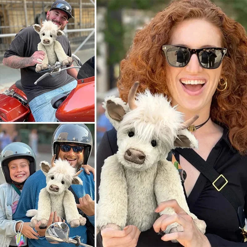 Hochlandkuh trägt Blumen 2