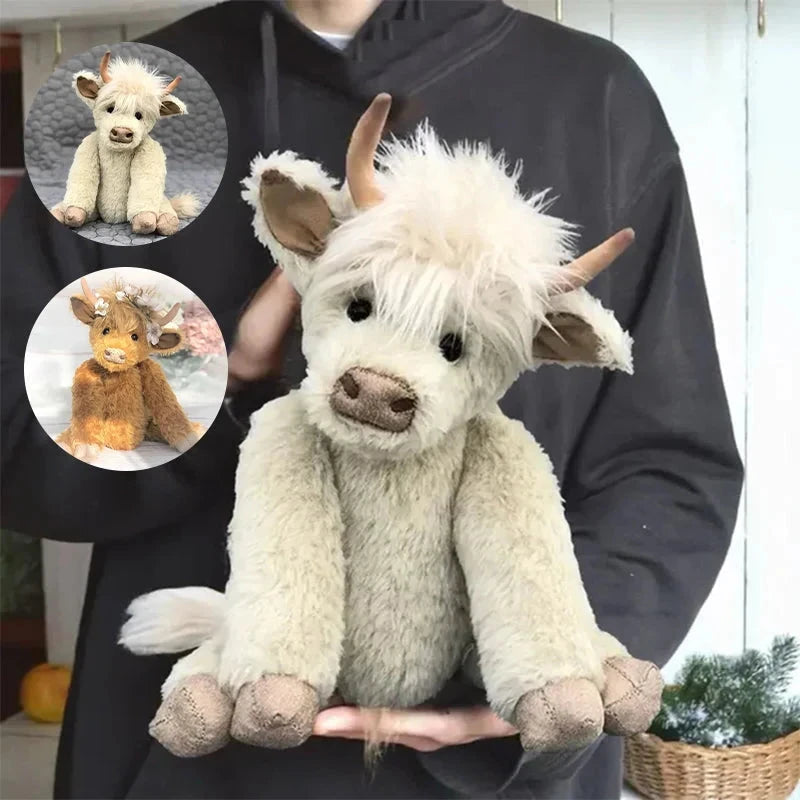 Hochlandkuh trägt Blumen 4