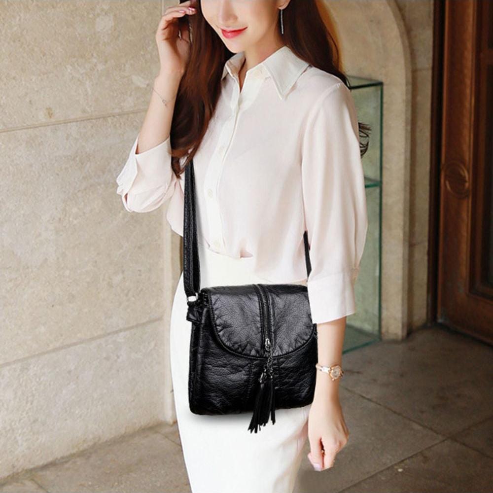 Luna | Elegante Leder Schultertasche