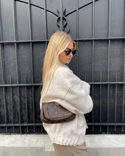 Johanna | Modische Graue Tweed-Winterjacke