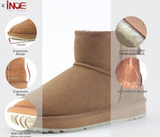 Inoe Wildleder-Winterstiefel | Echtes Schaffell, super warm und weich 8