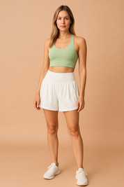 Jazmin High -Waisted Sportshorts und Taschen 6