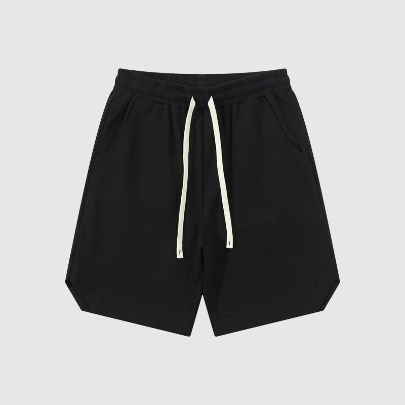  Herren Retro Twill Baumwolle lockere Sportshorts-5