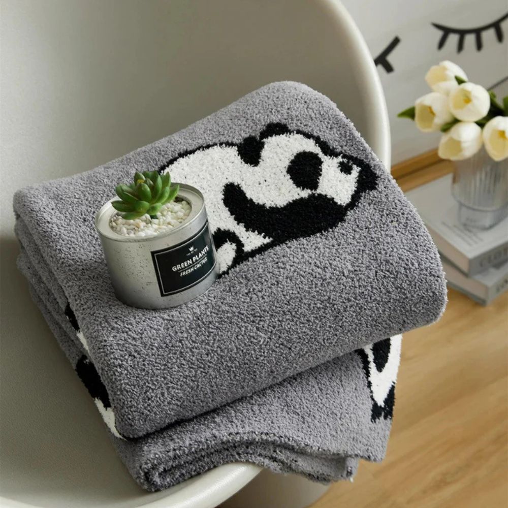 Kawaii Panda Decke für Kinder, Gemütlich und Atmungsaktiv, Mikrofaser 7