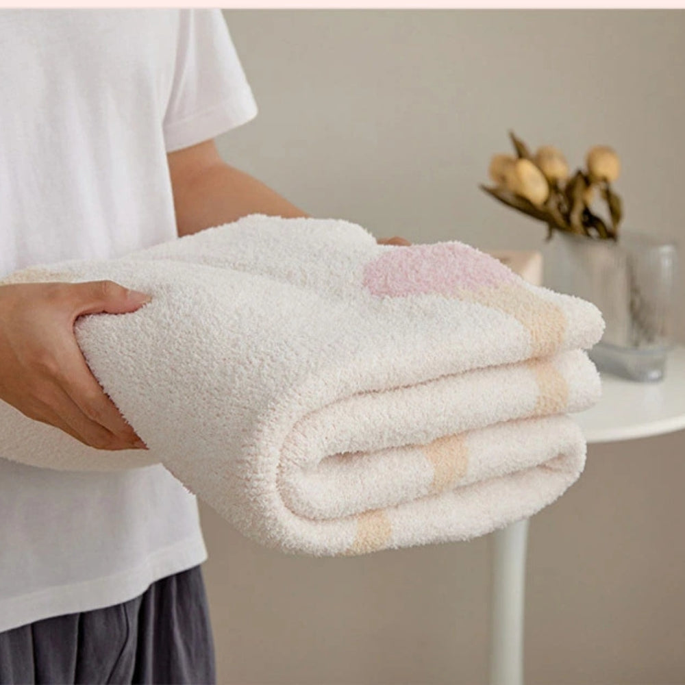 Kinder Strickdecke Mit Eiscreme-Muster Aus Mikrofaser, Weich Und Atmungsaktiv 6