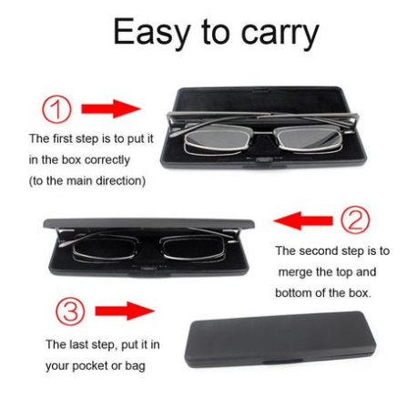 Kompakte Herren & Damen falten Lesebrille zusammen 6