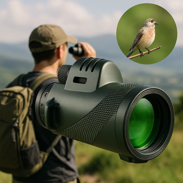 Kompaktes Monokular mit 600-fachem Ultra-Zoom | HD-Objektiv, leicht und perfekt zum Wandern, Vogelbeobachten und für Sportveranstaltungen 0