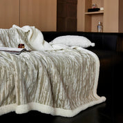 Kuscheldecke Aus Hochwertigem Berberfleece Für Damen Und Herren Mit Eleganter Rinde-Optik 6