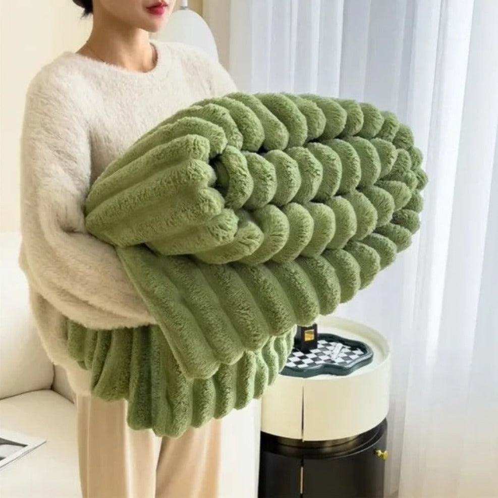 Kuscheldecke Beige Größe M Polyester für Erwachsene 5