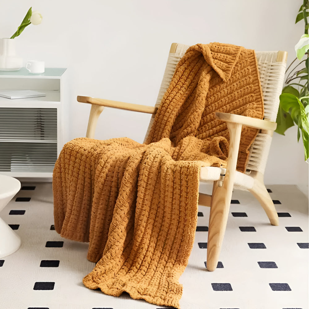 Kuscheldecke Vintage Chunky Knit Gemütlichkeit Mikrofaser-Mix 1