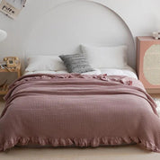 Kuscheldecke Waffelstruktur Für Erwachsene Weich Baumwolle 6