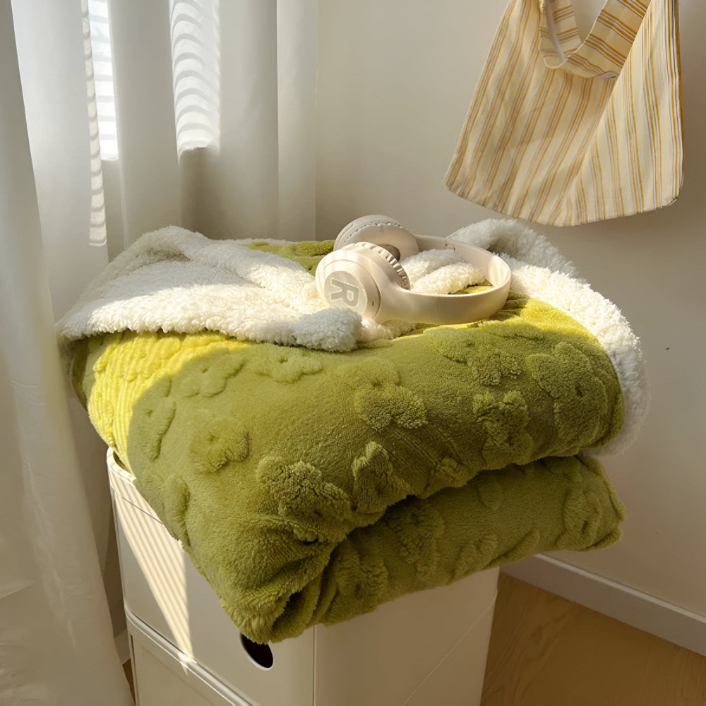 Kuscheldecke für Damen und Herren - Elegante und Bequeme Sherpa-Fleece-Decke 11