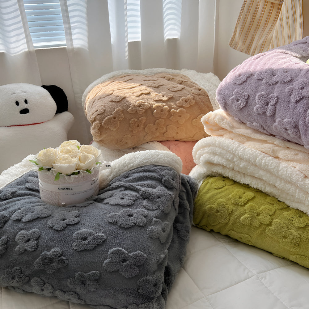 Kuscheldecke für Damen und Herren - Elegante und Bequeme Sherpa-Fleece-Decke 2