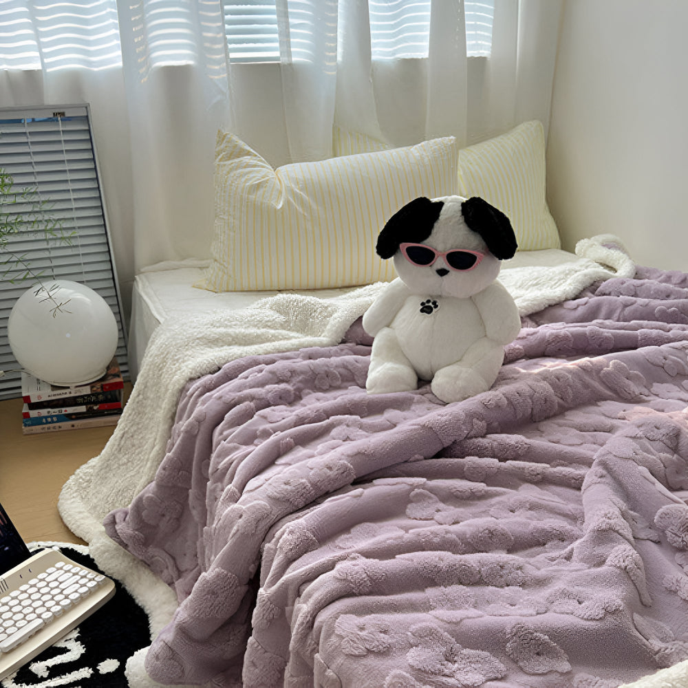 Kuscheldecke für Damen und Herren - Elegante und Bequeme Sherpa-Fleece-Decke 6