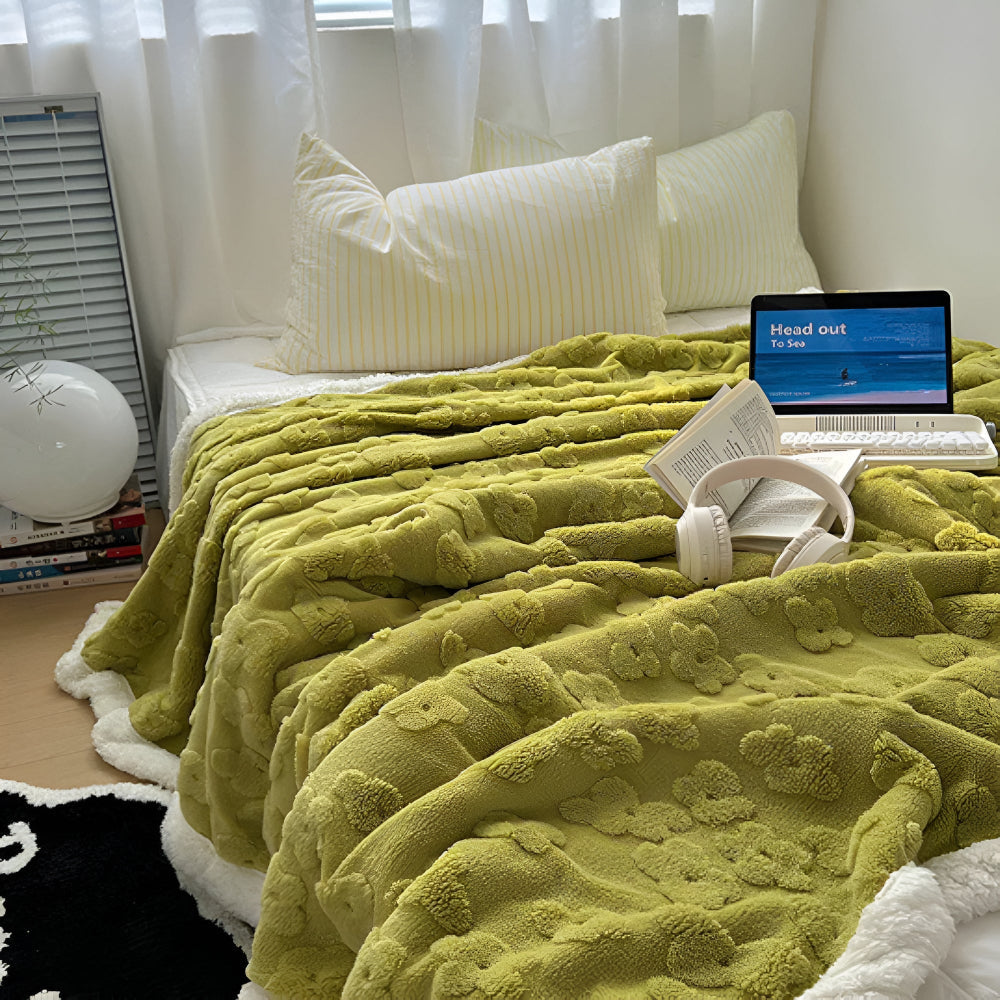 Kuscheldecke für Damen und Herren - Elegante und Bequeme Sherpa-Fleece-Decke 7
