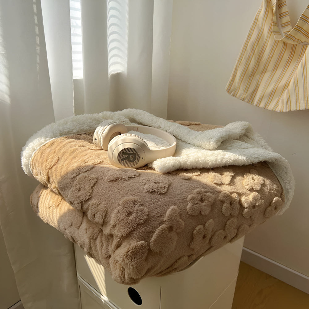 Kuscheldecke für Damen und Herren - Elegante und Bequeme Sherpa-Fleece-Decke 8