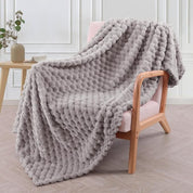 Kuscheldecke für Erwachsene Ultra-Plüschig 150x200 cm Grau Fleece 3