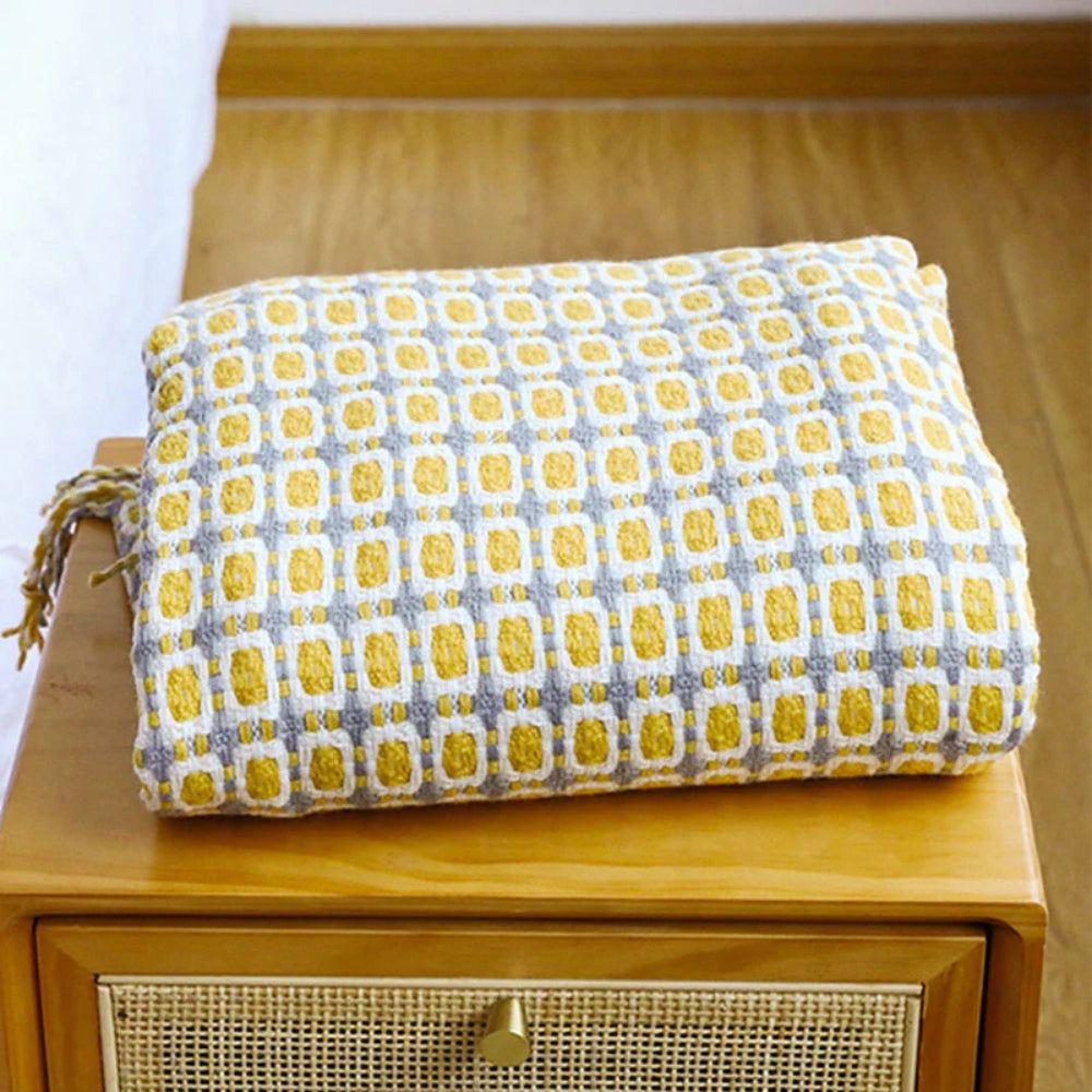 Kuscheldecke für Erwachsene mit Fransen Atmungsaktive Acrylfaser 5