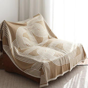 Kuscheldecke für Zuhause mit geometrischem Muster aus hochwertigem Strickstoff 1