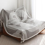 Kuscheldecke für Zuhause mit geometrischem Muster aus hochwertigem Strickstoff 2