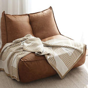 Kuscheldecke für Zuhause mit geometrischem Muster aus hochwertigem Strickstoff 4