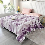 Kuschelige Fleece-Decke für Erwachsene mit einzigartigem Wellen-Tie-Dye-Muster 12