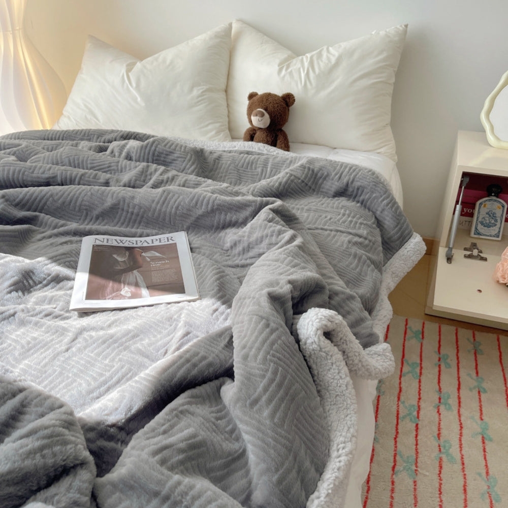 Kuschelige Jacquard Decke für Erwachsene aus Plüsch 8