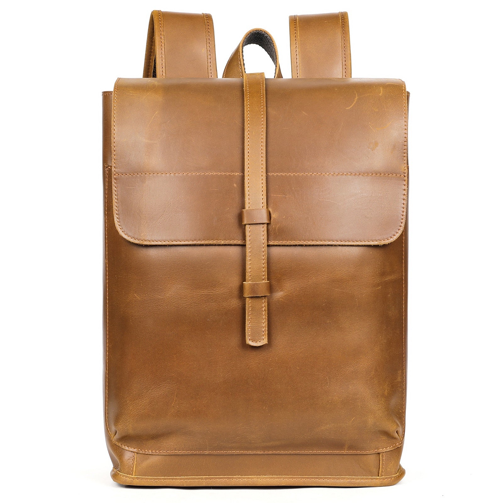 Leder Pferd Leder Outdoor Tasche Große Kapazität Freizeit Laptop Reise Rucksack 6