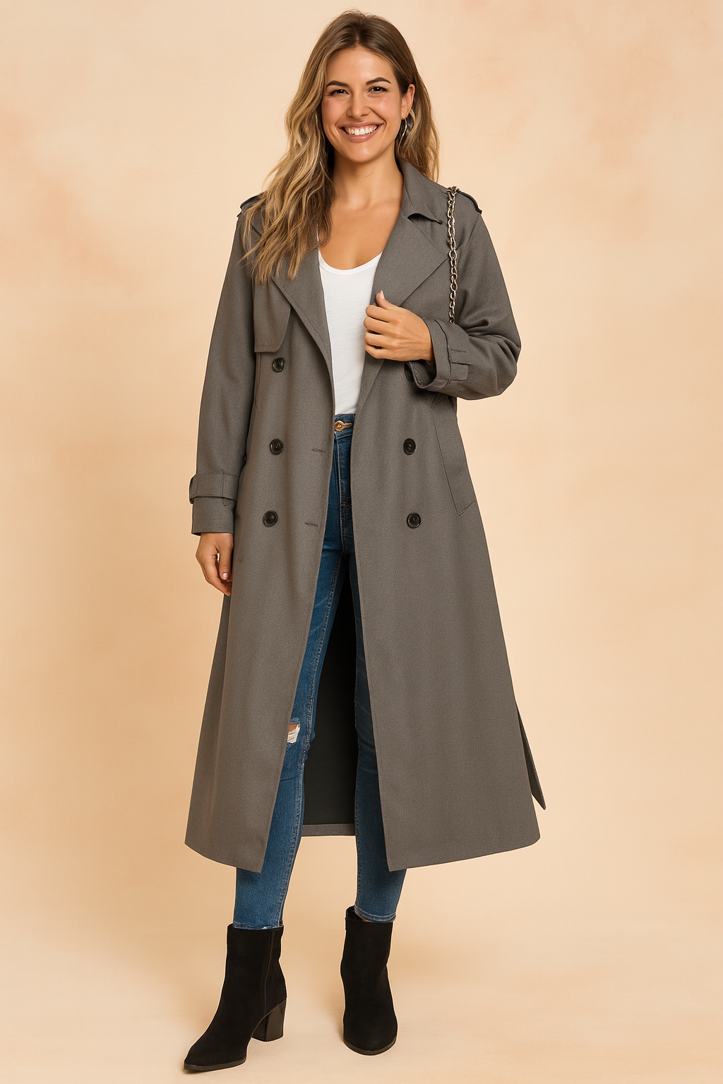Lena | Langer Trenchcoat im Urban Style 3
