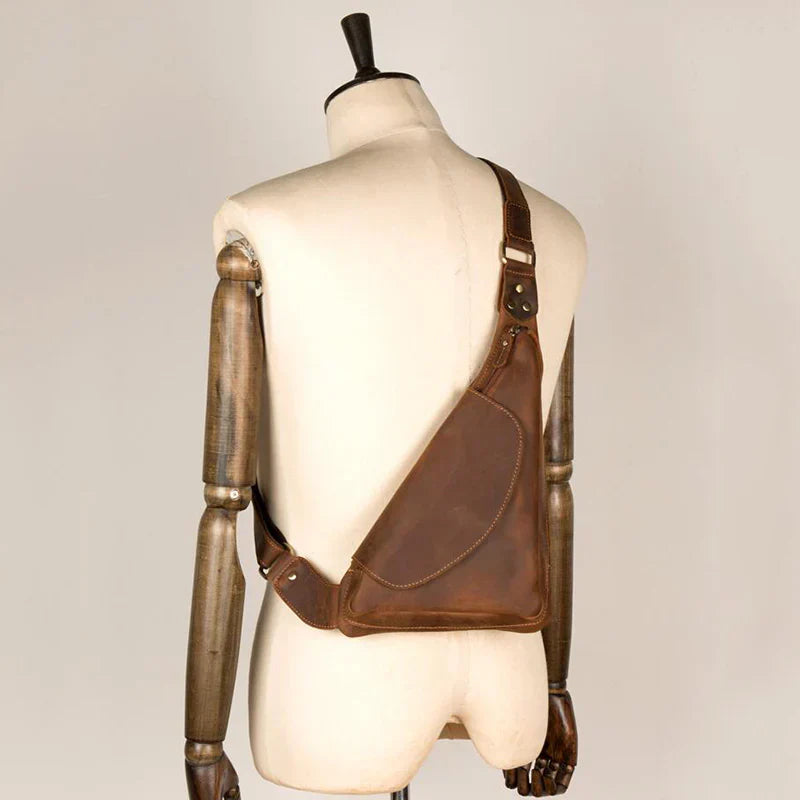 Lars | Echtes Leder Dreieck Schultertasche
