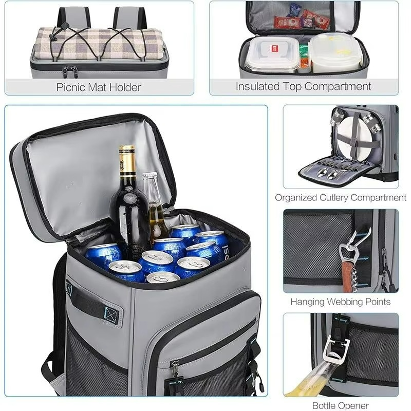 Lunch Food Box wasserdichte Rucksäcke im Freien Picknickreisen im Freien 4