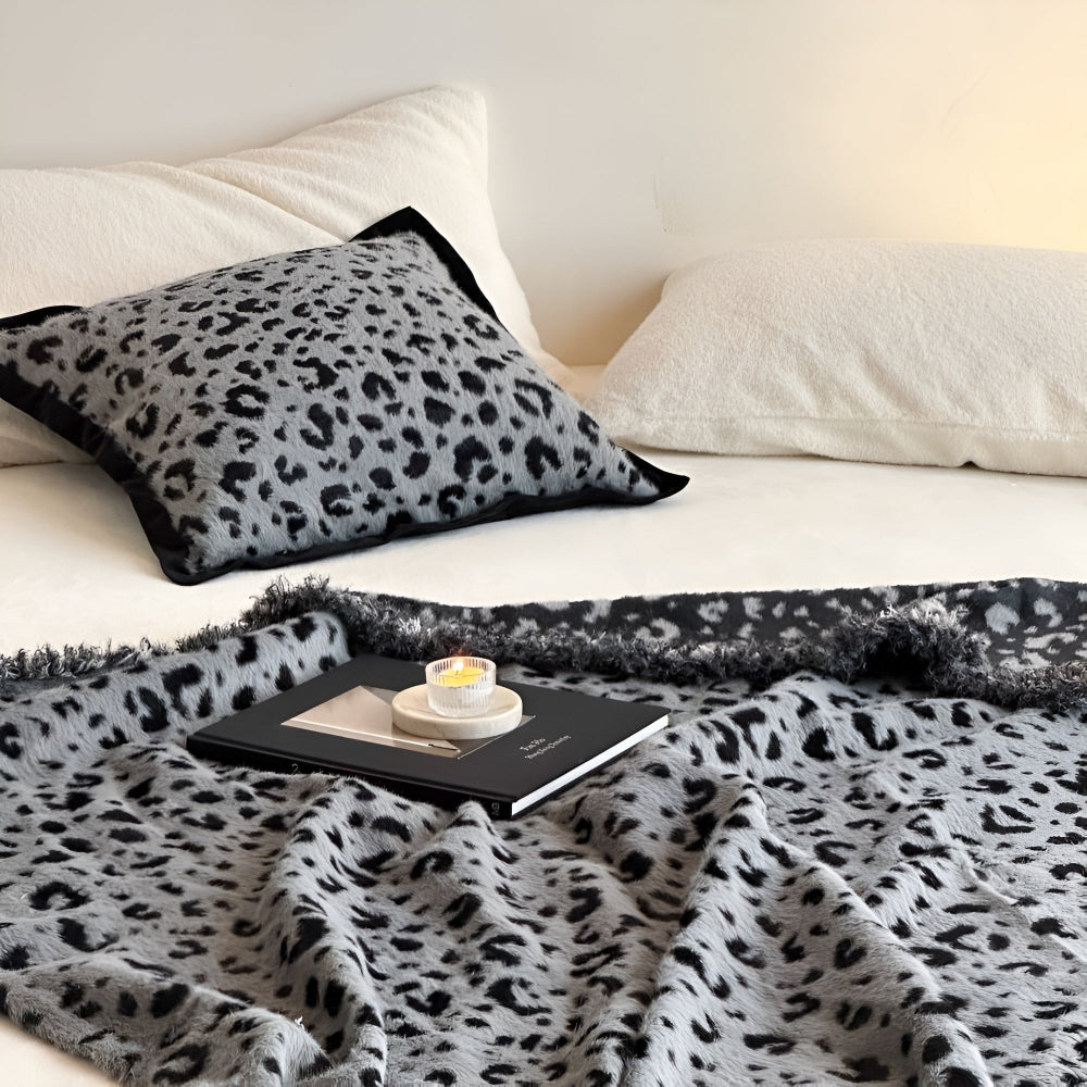 Luxuriöse Fleece-Decke für Zuhause Leopard-Muster Mikrofaser 2