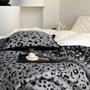 Luxuriöse Fleece-Decke für Zuhause Leopard-Muster Mikrofaser 3