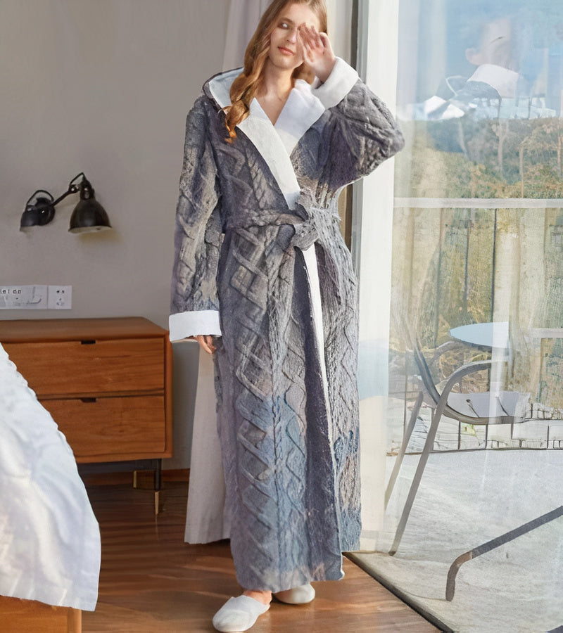 MARJA | Warmer Fleece-Bademantel für Damen