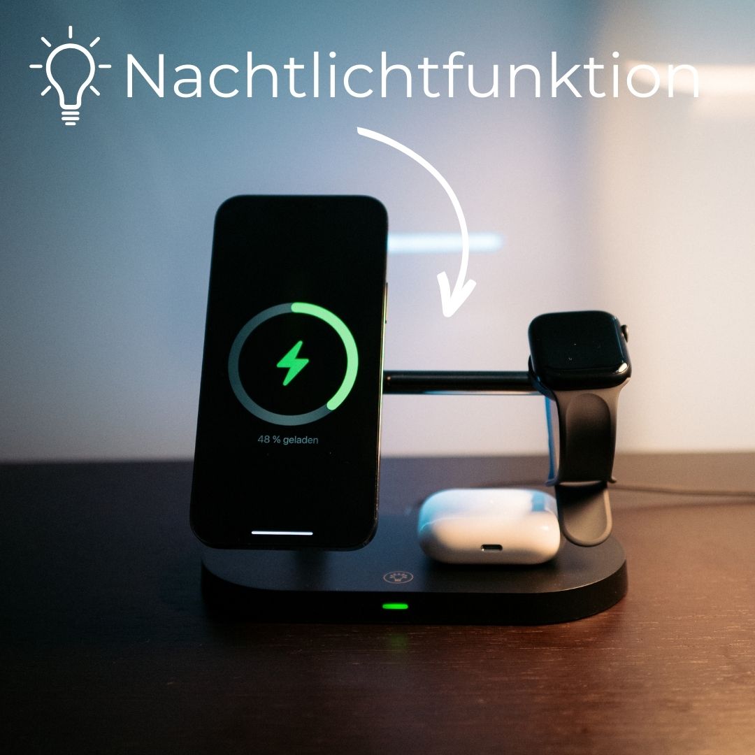 3-in-1-drahtloses Ladegerät für Smartphone, Smartwatch und Ohrhörer-Schnellladestation mit modernem Design-5