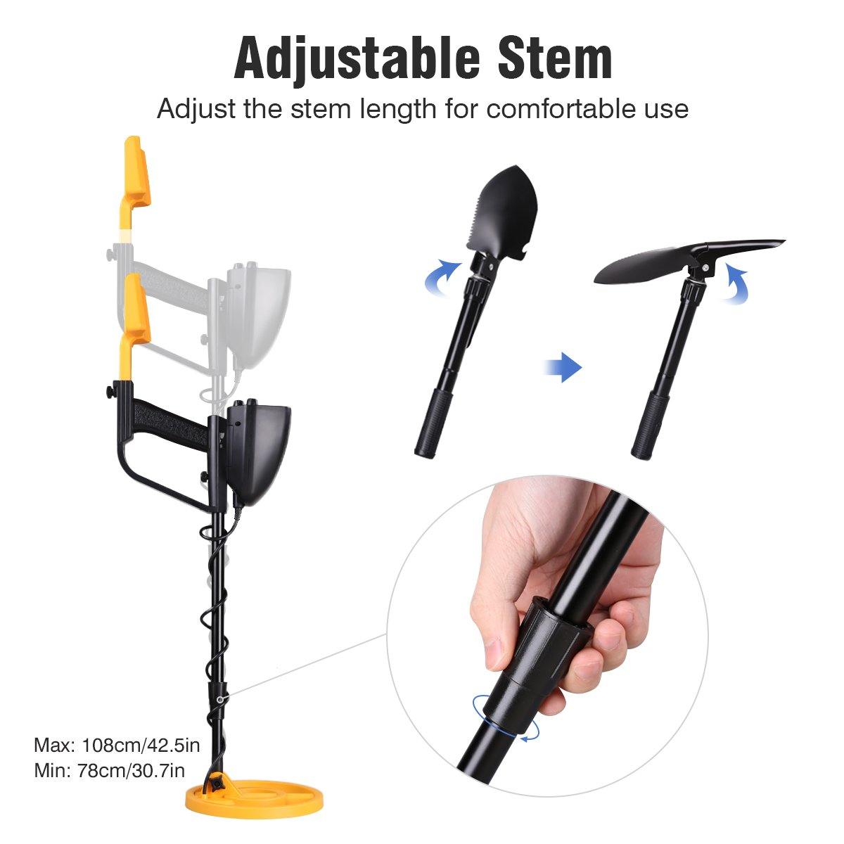 Mega Gold Detector Kit mit Schaufel und Kopfhörer 3