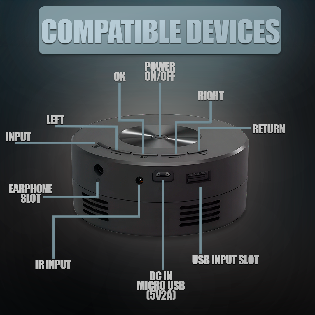Mini tragbarer Projektor - Ultra HD 2
