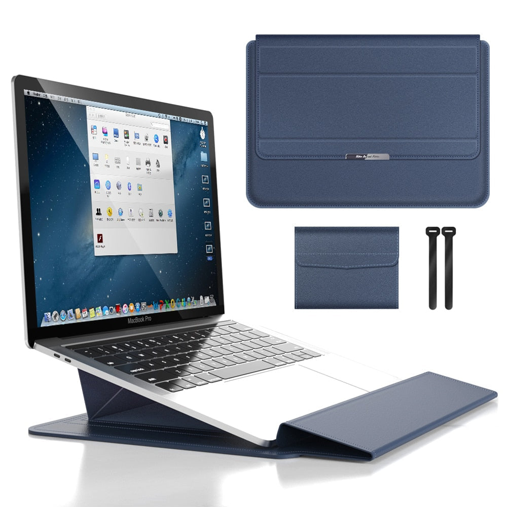 3-in-1 wasserdichte Laptophülle mit schockresistentem Design und Zubehörspeicher-Eleganter MacBook-Koffer für Reise und Büro-3