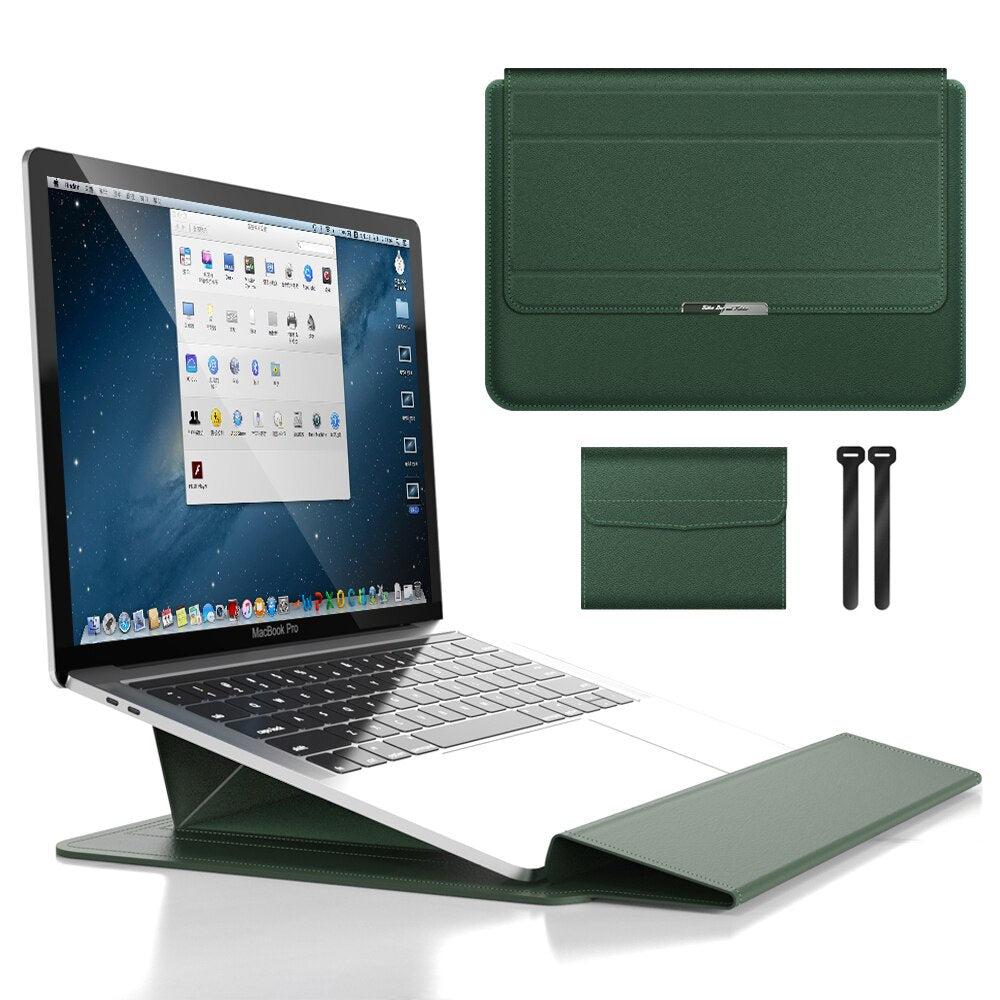 3-in-1 wasserdichte Laptophülle mit schockresistentem Design und Zubehörspeicher-Eleganter MacBook-Koffer für Reise und Büro-1