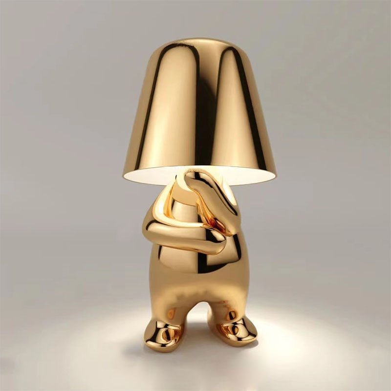 Mistero | Goldene skulpturale Tischlampe 2