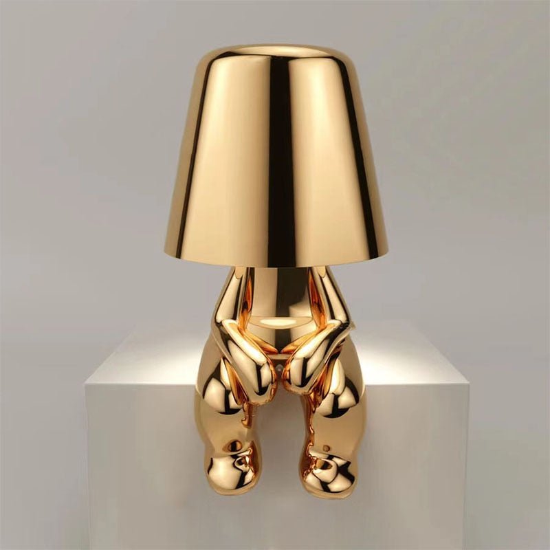 Mistero | Goldene skulpturale Tischlampe 3