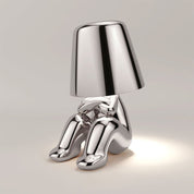 Mistero | Goldene skulpturale Tischlampe 9