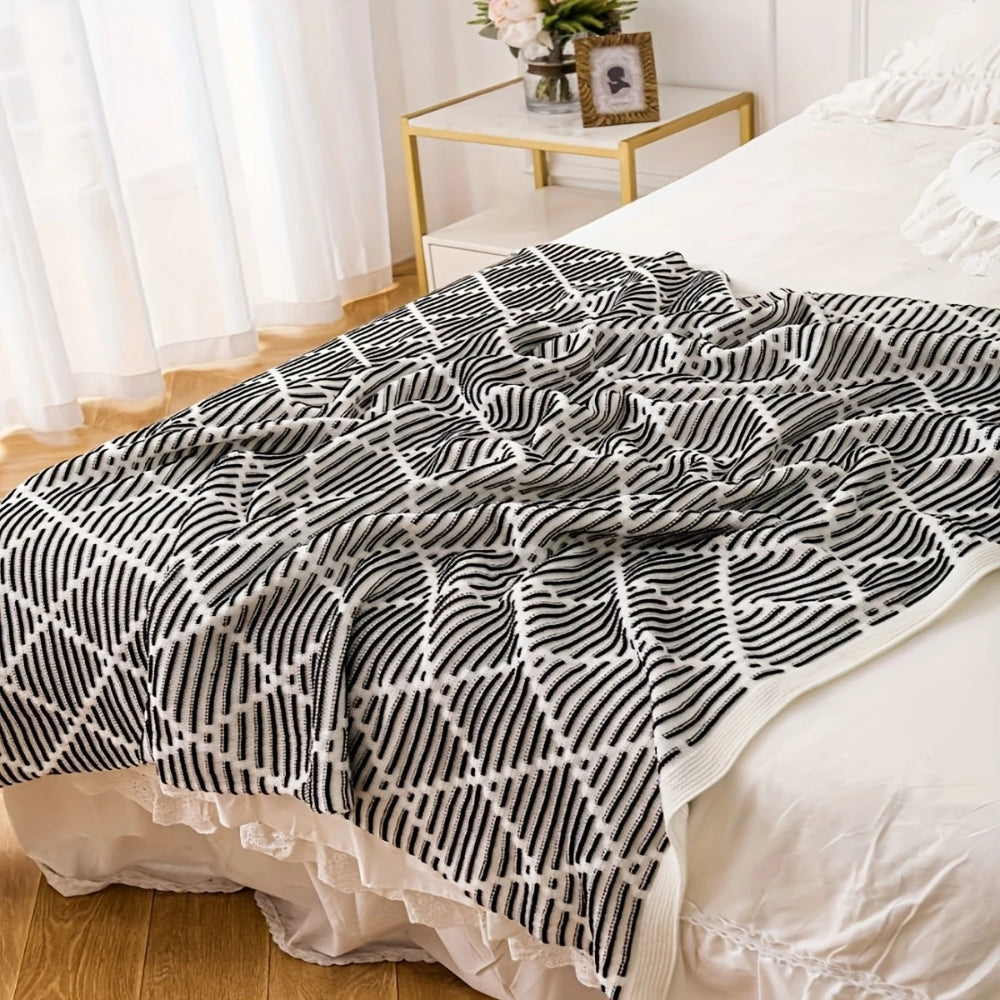 Moderne Kuscheldecke mit Diamantmuster aus Mikrofaser für Bett und Sofa 3