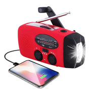 Tragbares Notfallradio mit Taschenlampe und Power Bank-Solar, Handkurbel, USB-C-Ladung, wasserfestes, AM/FM-Empfang-1